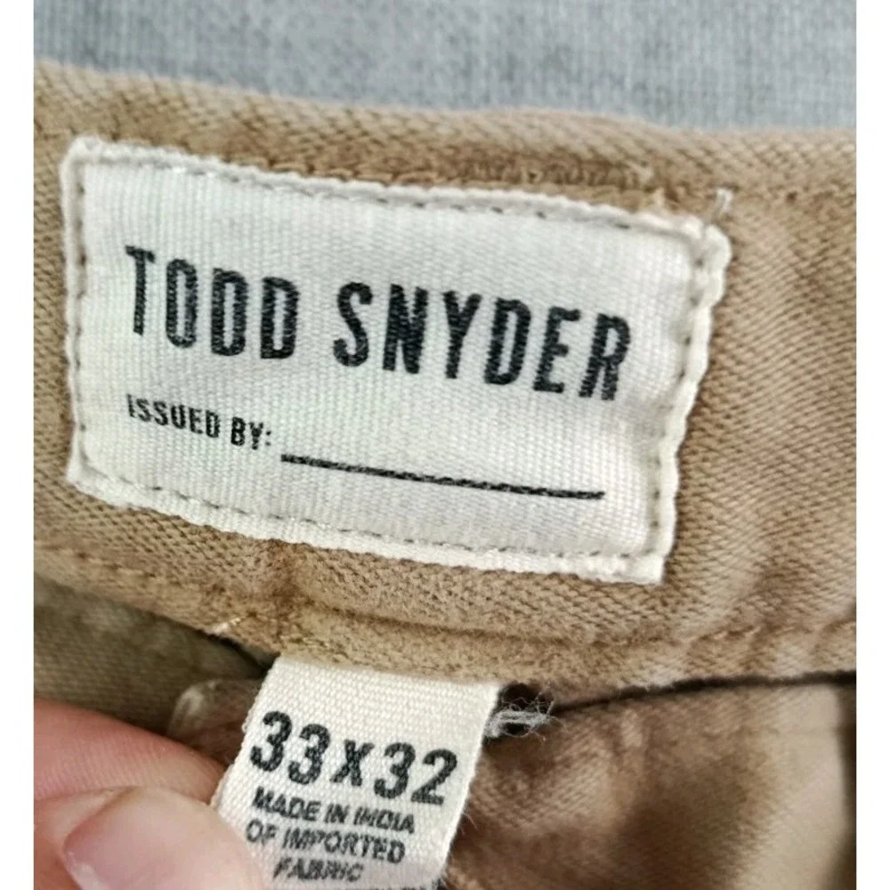 Todd Snyder Pants Mens 33X32 Beige Chino Slim FIt 5 Pocket Italian Moleskin